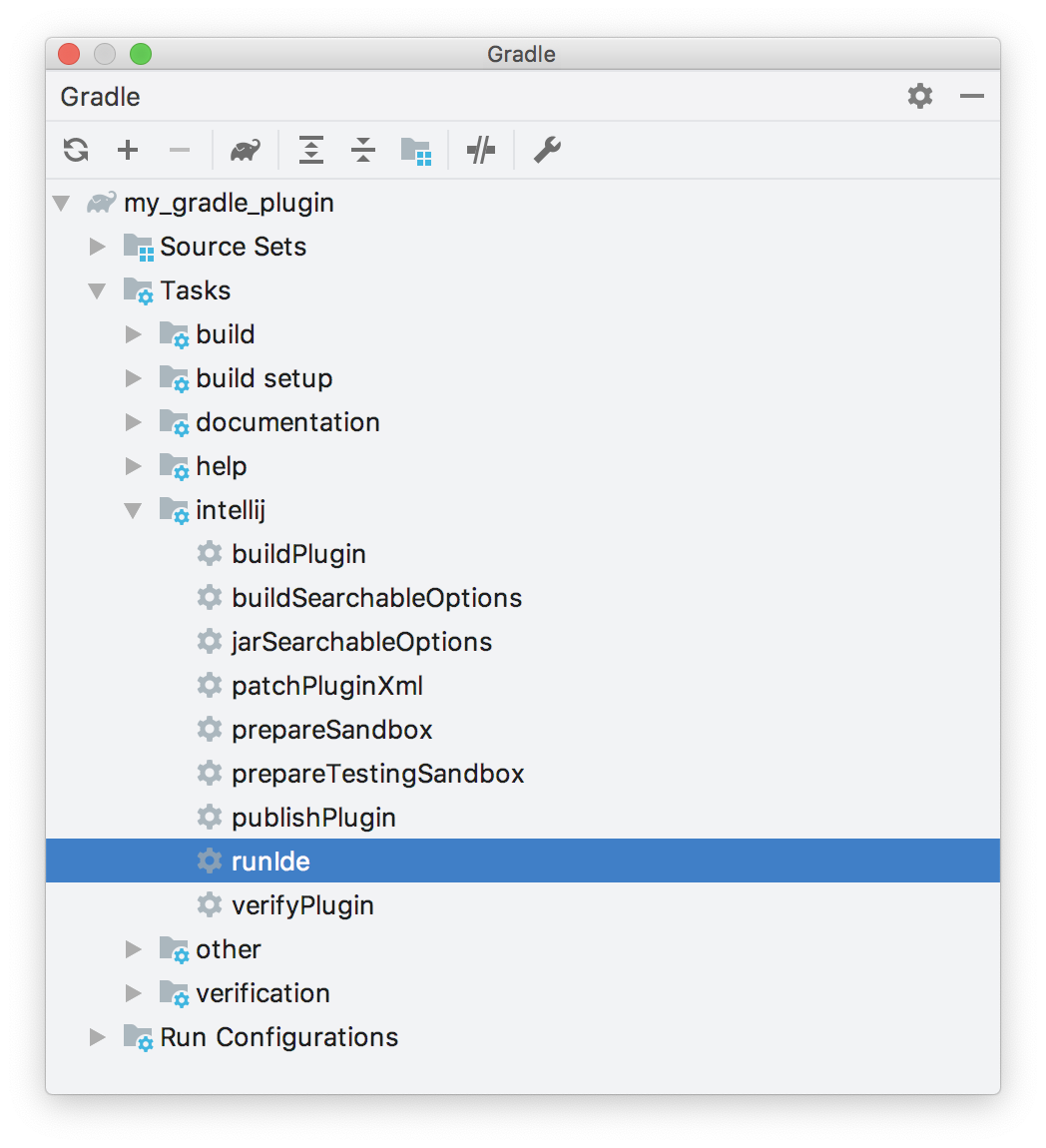 Gradle Tool Window